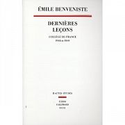 Émile Benveniste: de la linguistique à la sémiologie