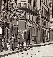 Un restaurant dans le Paris haussmannien 