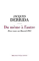 Derrida et les limites de l'égologie husserlienne
